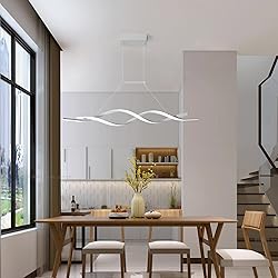 Jaycomey Modern Pendant Light, Dimmable LED