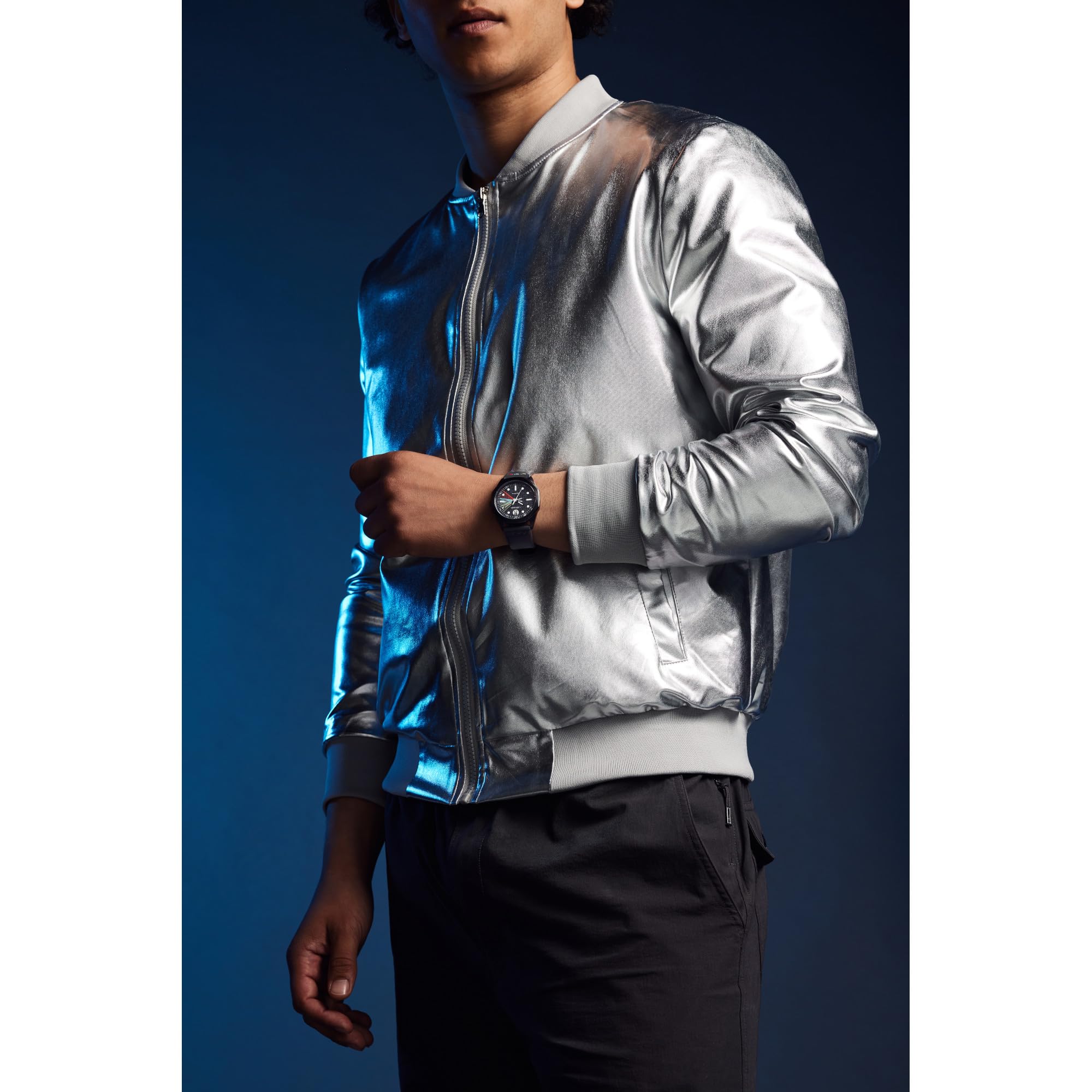 Citizen Men's Eco-Drive Star Wars Darth Vader Black Ion Plated Case Watch with Gray Leather Strap, Black Dial (Model: BM7498-00W)