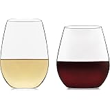 Libbey Signature Kentfield Stemless 12-Piece Wine Glass Party Set for Red and White Wines