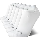 Calvin Klein Mens No Show Socks - 6 Pack Soft Cotton Blend Cushioned Athletic Low Cut Socks for Men for Sports and Running