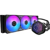 Cooler Master Atmos II 360 Pixel AIO Liquid CPU Cooler, LED Display, ARGB | AMD AM5/AM4 &amp; Intel LGA1851/1700 Support Cooler, 360mm, Custom Pixel Display, Dual-Chamber Pump, 3x Low-Noise ARGB PWM Fans