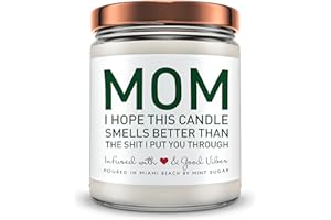 MINT SUGAR CANDLE COMPANY Mothers Day Gifts for Mom, 9 oz Funny Gift Candle, Made in USA Mother's Day Gift Ideas, Birthday Gifts for Mom from Daughter or Son