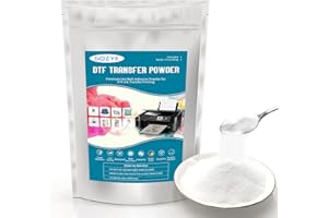 GOZYE DTF Transfer Powder - 500 g/17.6 oz White Digital DTF Hot-melt Adhesive Powder Preheat for Heat Transfer PET Film Printing,Digital Prints Supplies with DTF PET Film and Ink (500 g)
