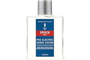 Speick Men Pre Electric Shave Lotion with Relaxing Lavender Oil and a Blend of Essential Oils, Natural Vegan Skin Care, 3.4 Fluid Ounces