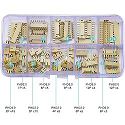 Kidisoii JST Connector Kit, PHD2.0 Dual Row DIP