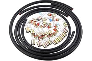 Wisepick 25PCS Air Conditioning Hose and Fitting Kit Includes 6ft #6#8#10 AC Hoses and #6#8#10 AC Fittings