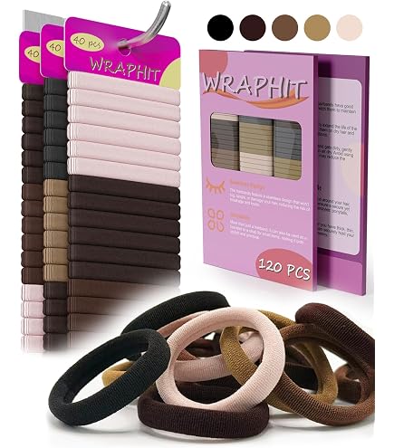 600 Pcs No-metal Hair Ties Bulk Elastic Ponytail Holders for Women Chaos Amazon.com : Ayogost Black Hair Ties No Damage No Pull  main image 3
