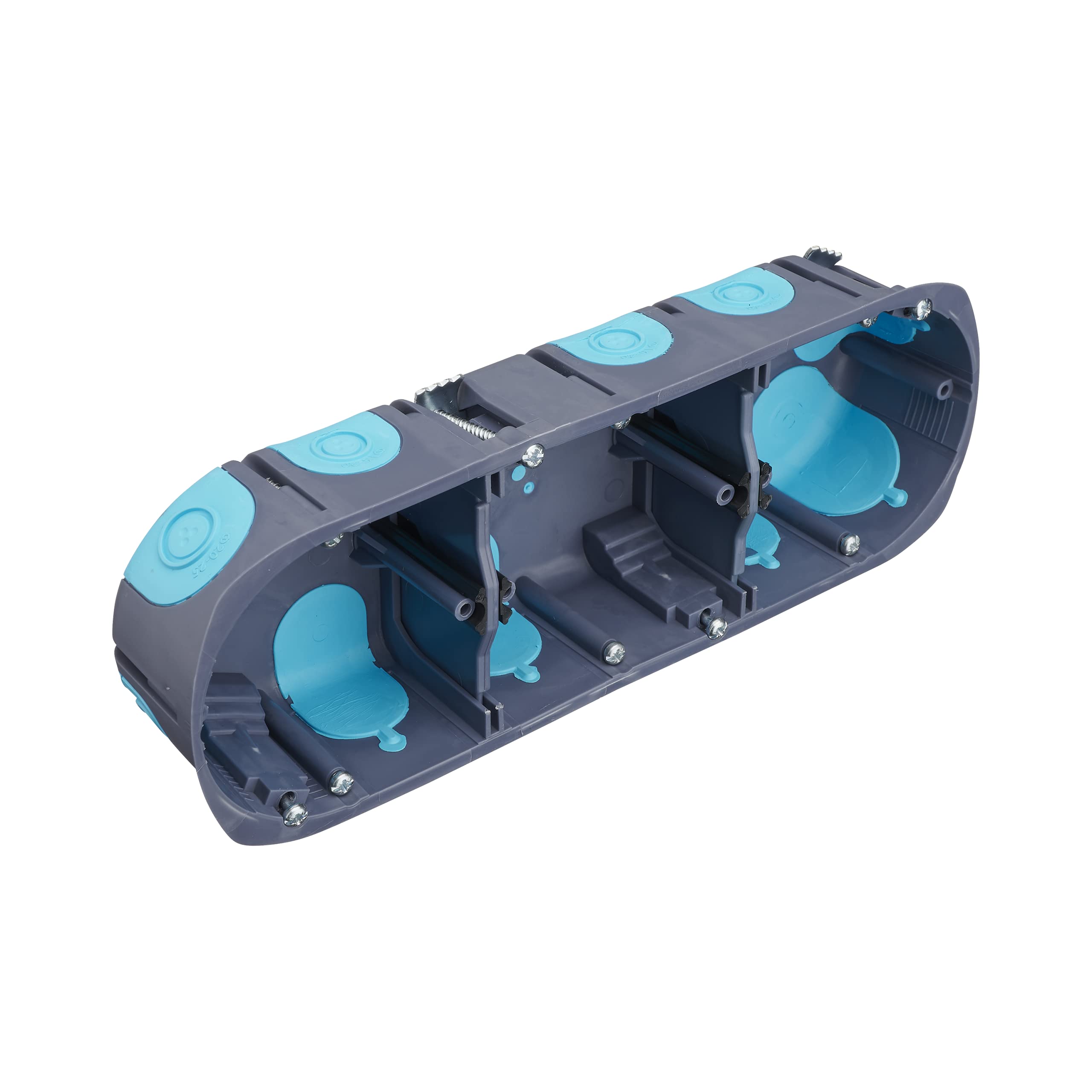 Debflex Stopair 718386 Air-Tight Flush-Mounting Box for Drywall 3 Modules D67/P50 Grey/Blue