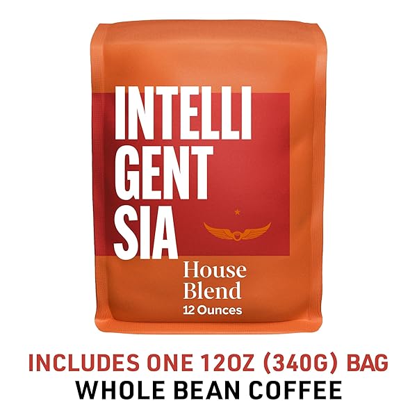 INTELLIGENTSIA COFFEE, LIGHT ROAST WHOLE BEAN COFFEE, 100% ARABICA COFFEE – HOUSE BLEND 12 OUNCE BAG