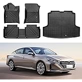 Jdeymat Floor Mats & Cargo Trunk Liner Set Compatible for Nissan Altima 2019 2020 2021 2022 2023 2024 2025 2026 Accessories All Weather TPE Rubber Mat