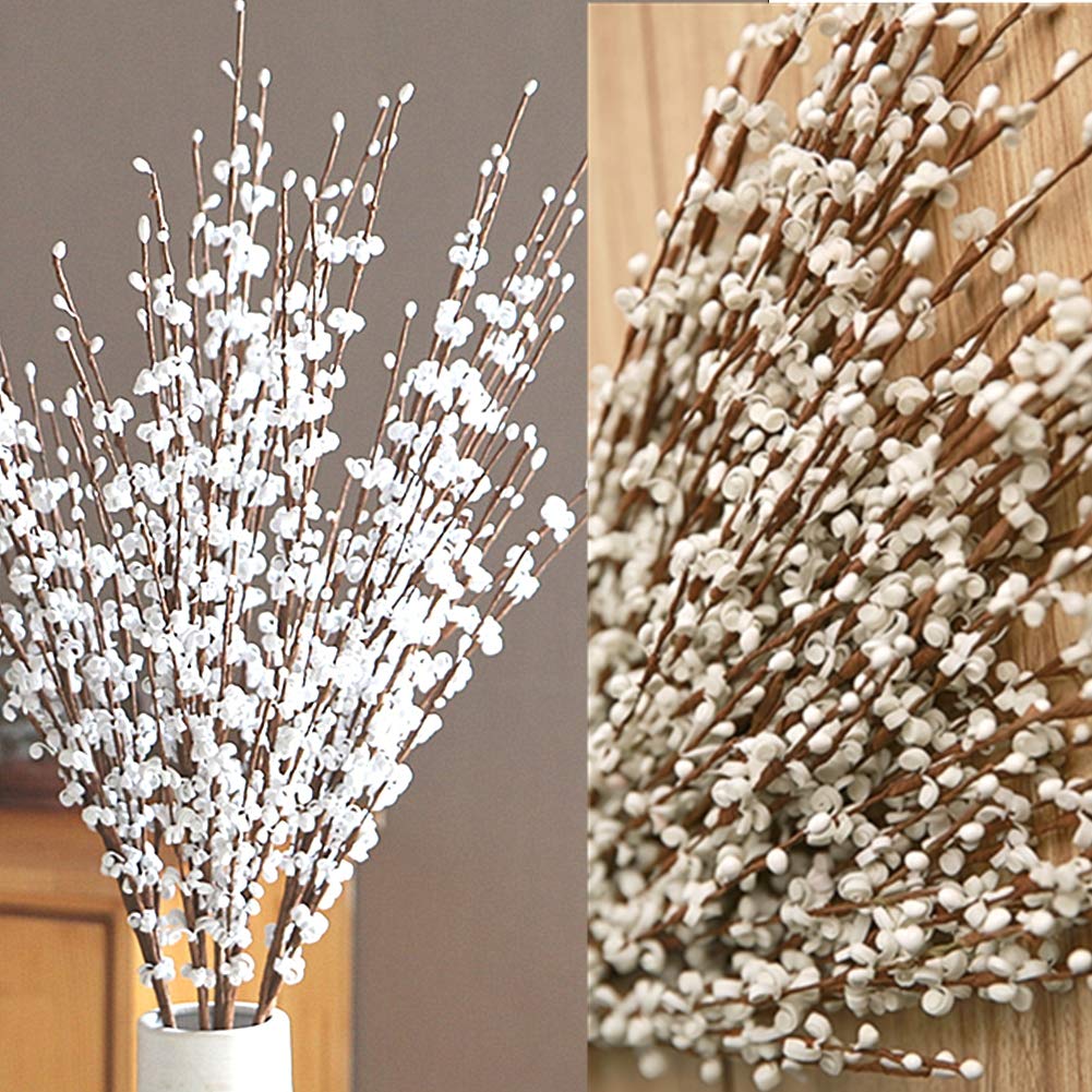 Photo 1 of Wootkey 10Pcs 29.5'' Faux Jasmine Artificial Flowers White Flowers Tall White Floral Branches for Home Wedding Vase Filler Party DIY Decoration