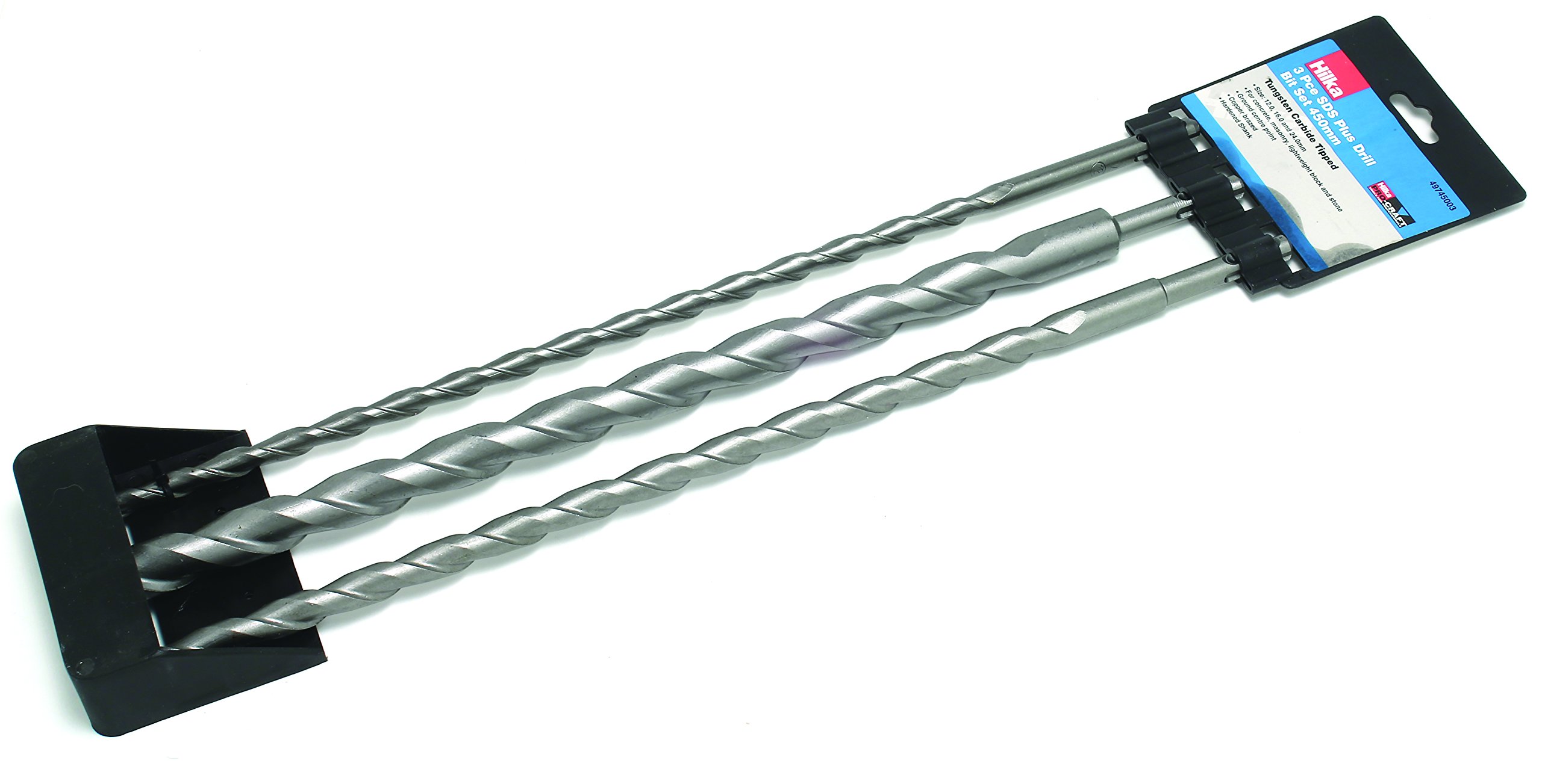 Hilka 49745003 450mm 3pc SDS Long Drill Bits