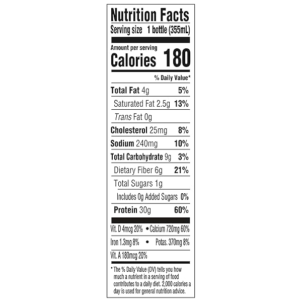 OIKOS PROTEIN SHAKE, CHOCOLATE, 30G HIGH PROTEIN DRINKS, SHELF STABLE, READY TO DRINK, 5G PREBIOTIC FIBER, 12 FL OZ BOTTLE