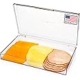 Pikanty Deli Meat Container | Airtight Food Storage Box with Hinged Lid | Cheese and Cold Cuts Holder for Refrigerator | Dishwasher & Freezer Safe | Made in USA