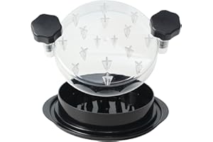 STJKBDFC Chicken Shredder Large Chicken Breast Shredder Tool Twist with Brush&Fork, Visible Meat Shredder Machine, Anti-Slip Strip, Ergonomic Handle, BPA Free (Black, 8in*8in*2in)