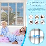 BUZIFU Window Screen Mesh 150x500cm Fiberglass Fly Insect Net Black view 4