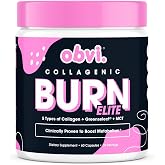 Obvi Burn Elite Thermogenic Collagen Supplement for Women, 60 Count | Thermogenic Formula Supports Metabolism, Energy and Focus, plus Five Types of Collagen for Skin, Hair and Nails