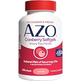 AZO Cranberry Pills for Women &amp; Men, Urinary Tract Health, 100 Softgels | Cranberry Supplement, Clinically Proven Pacran&reg; To Help Cleanse &amp; Protect Urinary Tract, Bladder Support*, Sugar-free&Dagger;, 500mg