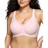 LetsJoli Lace V Seamless Bras for Women No Underwire Bralettes Push Up Wireless Supportive Full Coverage Everyday Bras