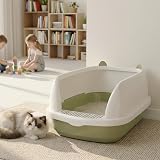 Vivo Technologies Cat Litter Tray Box Open Top with Detachable Rim 48x40x20cm view 2