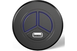 Tecreddy Recliner Switch with USB, 2 Button 5 Pin Round Hand Control Handset Replacement for Ashley Okin Limoss Lane Ashley KDPT(KAIDI) Stand Lift Chair Power Recliner Sofa