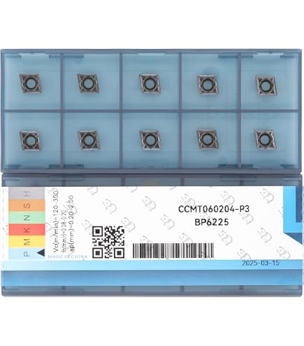 Lot De 10 Inserts CNC Carbure Tungstène DCMT11T308 VP15TF - Plaquette Tournage Métal Haute Performance