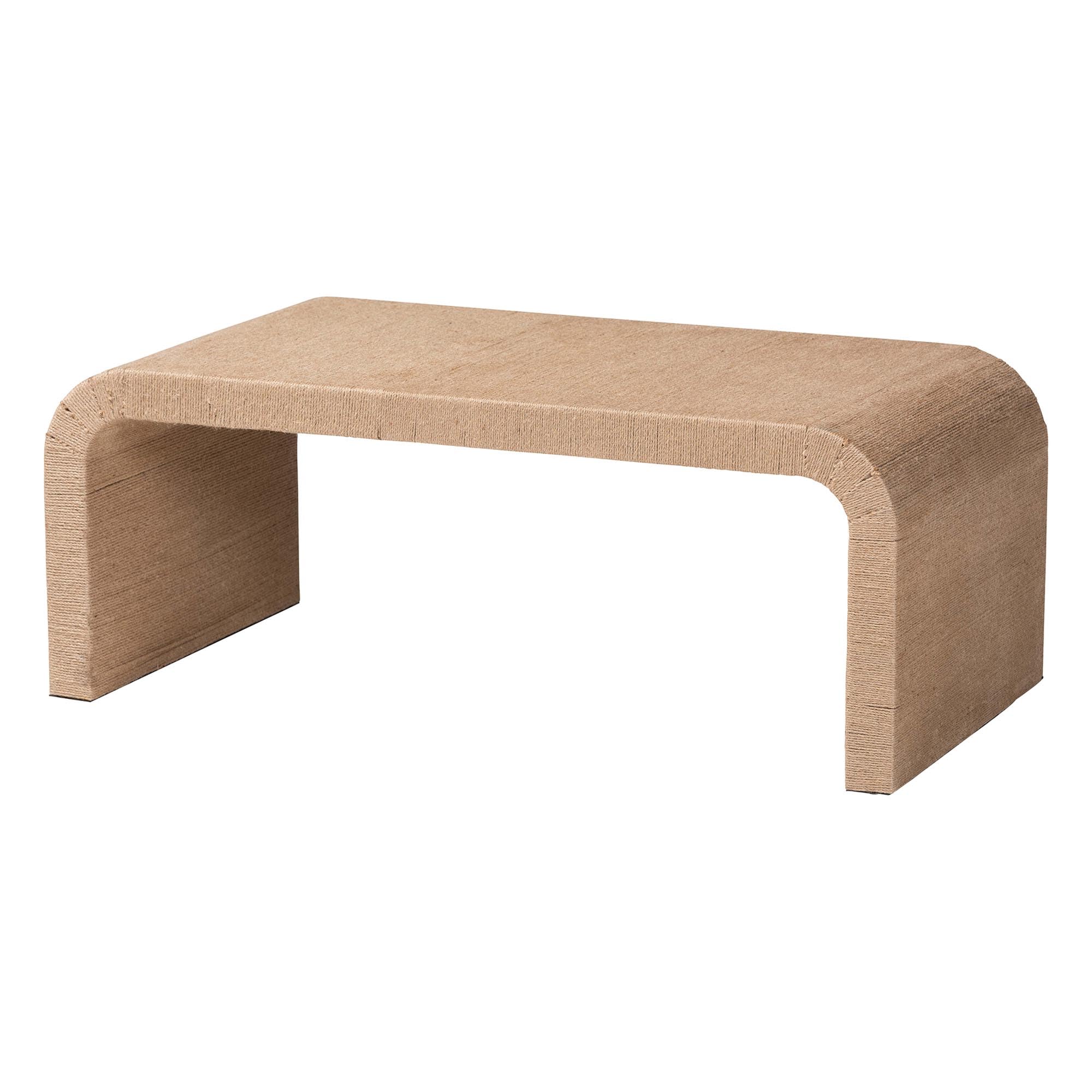 Photo 1 of bali & pari Eviana Japandi Natural Seagrass Waterfall Coffee Table