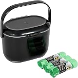 Addis Premium Kitchen Caddy Bin Black Grey 2.5L with 60 Liners 3 Rolls