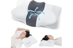 Orcalic Cervical Neck Pillow for Pain Relief, Ergonomic Memory Foam Pillow for Sleeping, Orthopedic Bed Pillow Neck Support P