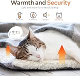 MAIYADUO Self Warming Cat Bed 42x38cm Reversible Plush Bed for Indoor Cats view 4