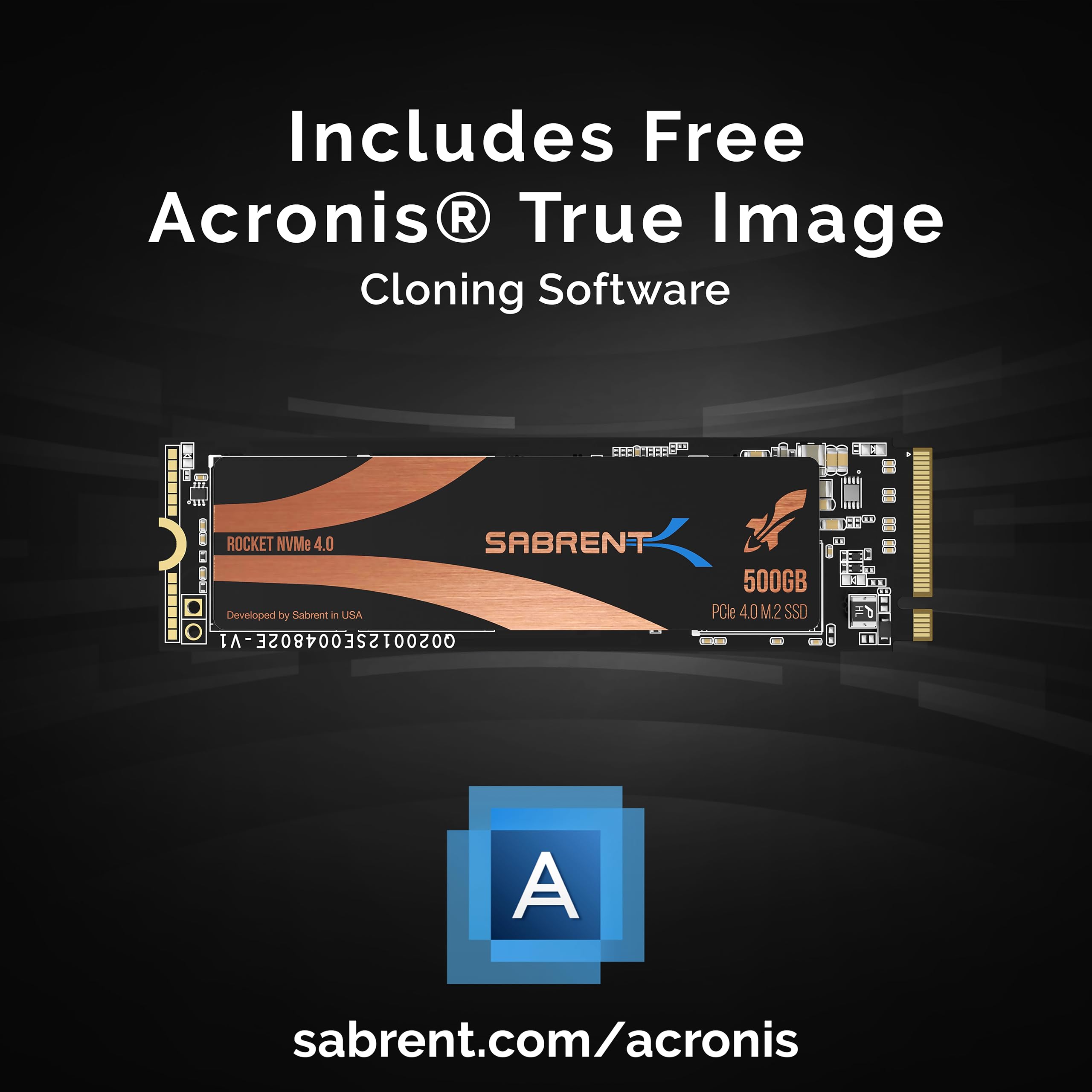 SABRENT 500GB Rocket Nvme PCIe 4.0 M.2 2280 Internal SSD Maximum Performance Solid State Drive (Latest Version) (SB-ROCKET-NVMe4-500).