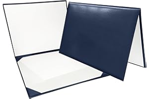 Gradplaza Diploma Cover for Certificate 8.5''x 11'' Padded Graduation Diploma Holder Certificate Cover Smooth Navy