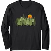 Trees Wildlife Nature Vintage Forest Long Sleeve T-Shirt