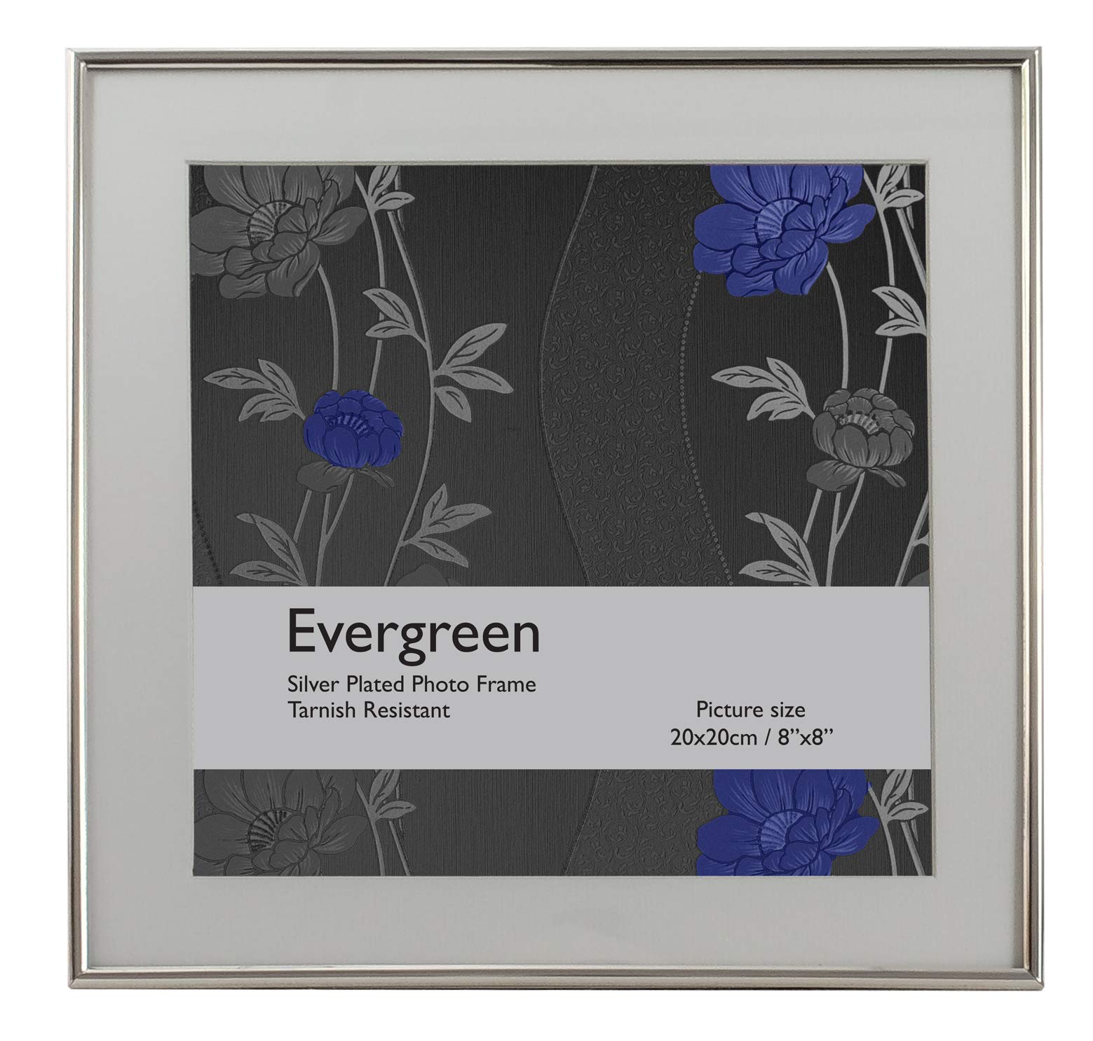 Evergreen Frame, Silver Plated, 8x8 [20x20cm]