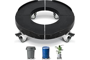 Nefish Trash Can Dolly Wheels, 15-19 Inch Adjustable Round Furniture Dolly with 4 Wheels, Heavy Duty Drum Dollies 440lbs Tire Dolly, Multi Functional Rolling Dolly Cart