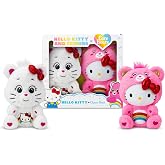 Care Bears Hello Kitty Loves Cheer Bear 10" Collectible Plush 2-Pack - Soft, Huggable Material!