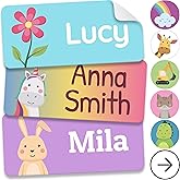 Personalized Name Labels for Kids (70 Labels) - Durable & Waterproof Custom Name Stickers for Clothing Tags, School Supplies, Camp & Daycare - Aesthetic (1.2”x0.5”)