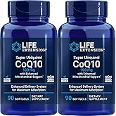 Life Extension COQ10 Super Ubiquinol 100mg 90 Count (Pack of 2) with Enhanced Mitochondrial Support