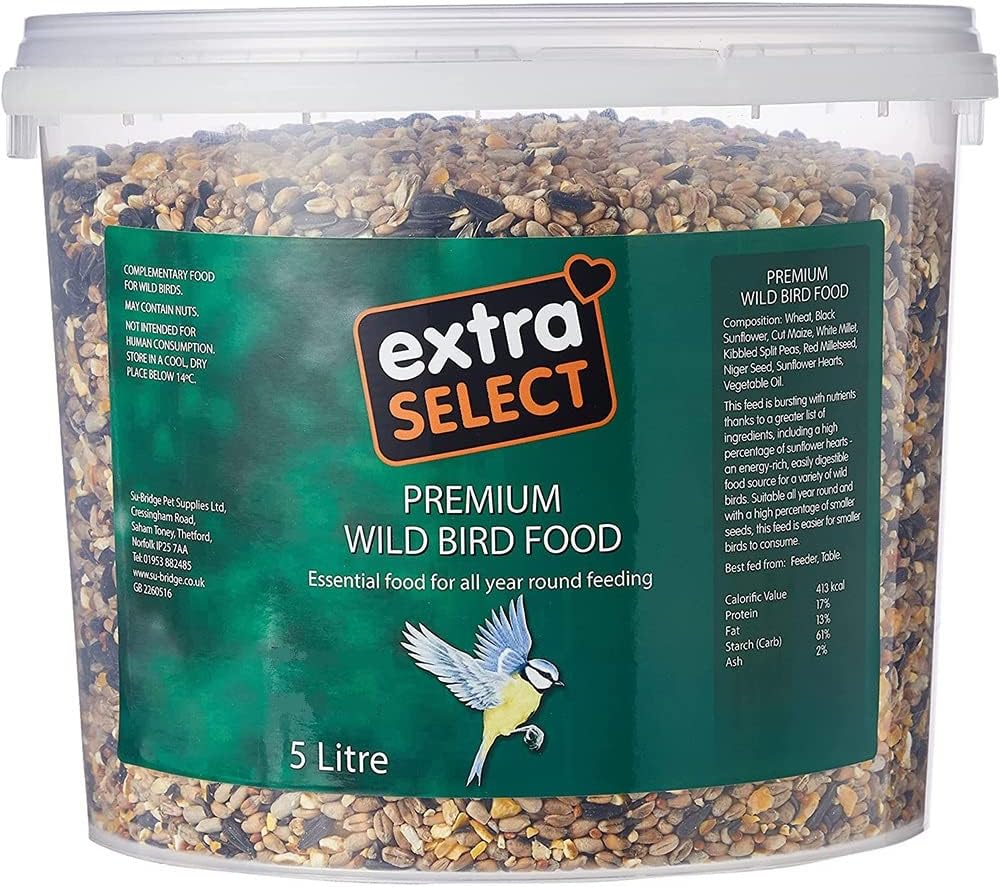 Extra Select Premium Wild Bird Food 5 Litre Nut Free Energy Dense