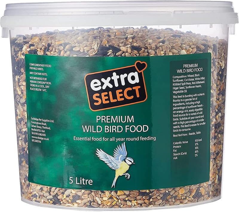 Extra Select Premium Wild Bird Food 5 Litre Nut Free Energy Dense