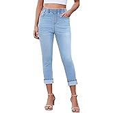 LookbookStore Women's High Waisted Capri Jeggings