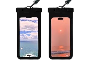 NIUTRIP Universal Case Waterproof Phone Pouch,Dry Cellphone Bag Compatible for iPhone 13 12 11 Pro Max XS Max XR X 8 7 6 SE S,Galaxy S22 Ultra S21 S20 S10 S9,Up to 7.0",Black,2Pack