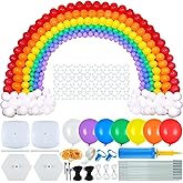 280PCS Rainbow Garland Balloon Arch Kit with Colorful Balloons Large 9FT Height & 10FT Width Adjustable Balloon Arch Water Bases 50 Balloon Clips Party Decoration for Wedding Birthday Party Supplies