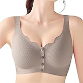 Gailife Jelly Front Closure Bras for Women Wireless No Underwire Comfort Convenient Seamless Supportive Mastectomy Bralettes