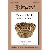 Traditional Craft Kits Wicker Basket Weaving Kit for Beginners | DIY Basket Making Kit, Includes Fiber Split, Rush, and Tools, Natural Woven Wickerwork Craft Project, Made in USA