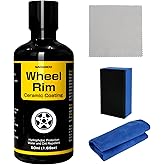 NADAMOO Wheel Rim Ceramic Coating 50ml,Hydrophobic Protection Gloss Finish Water and Dirt Repellent for Car Wheel - Self Cleaning - Repels Brake Dust - Deeper Shine