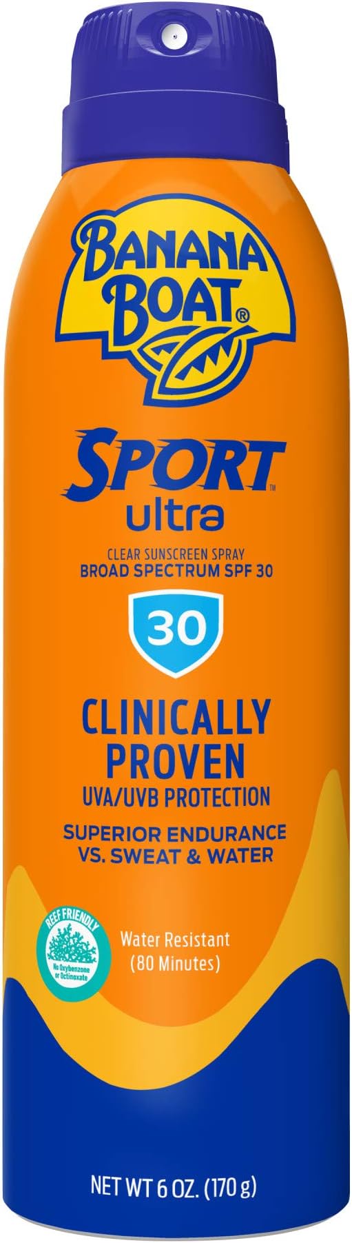 Banana Boat Performance Spectrum Sunscreen Twist n Lock Spray 80 Min Water