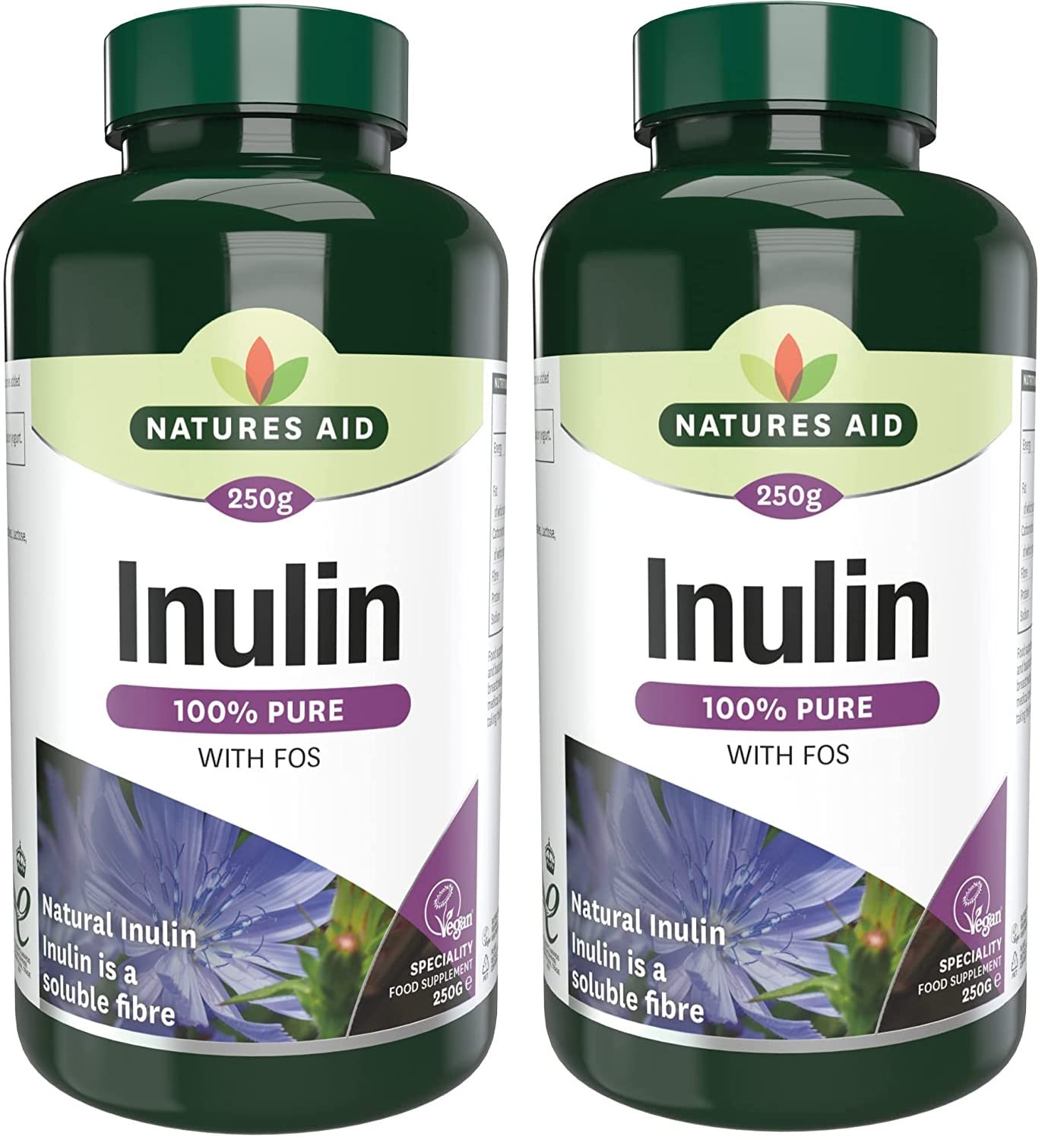 Natures Aid Pure Inulin 250g (Pack of 2)