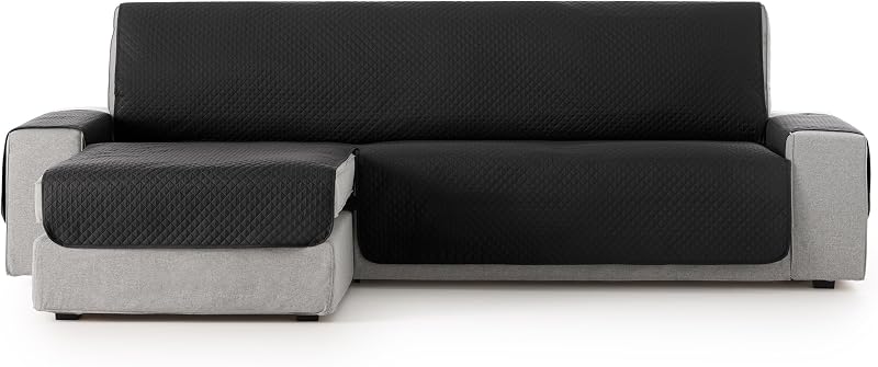 Textilhome Adele 240cm Capa Esquerda Almofadada Preto