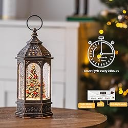 Lighted Christmas Tree Cardinal Music Snow Globe